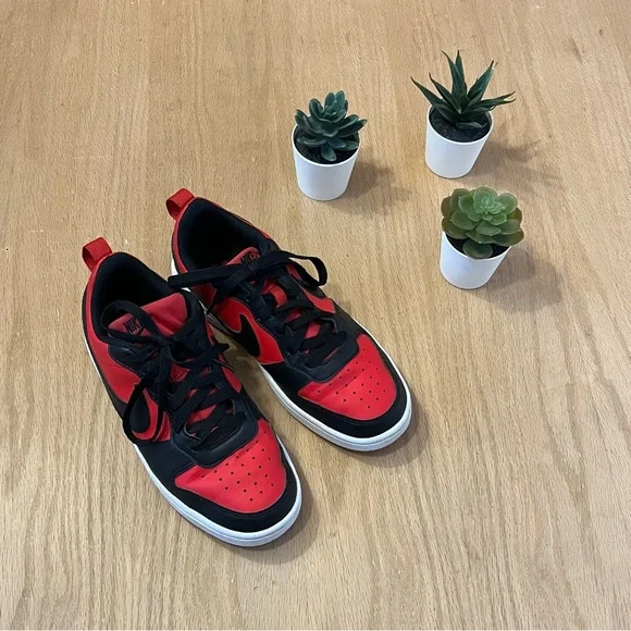 Nike Court Borough Low Recraft in Red and Black size 4 Youth - Picture 3 of 10
